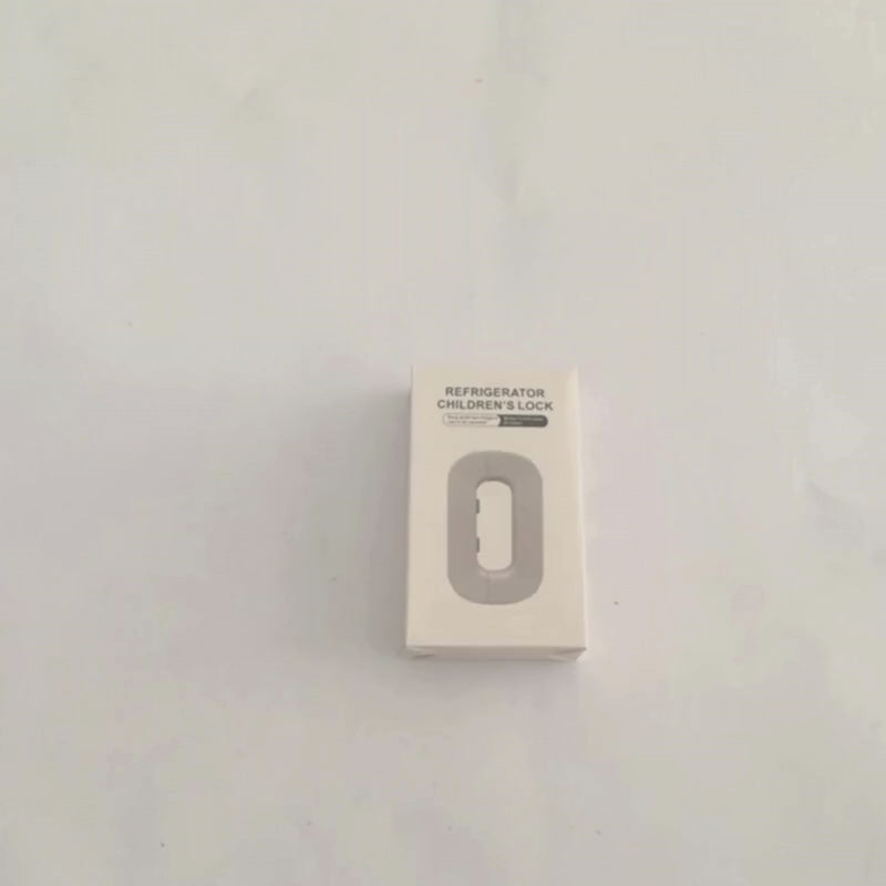 Child Safety Refrigerator Lock | Baby Proof Double Button Fridge Lock White & Grey